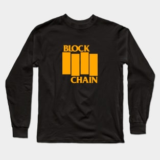 BLOCKCHAIN YELLOW CHROME PUNK ROCK Long Sleeve T-Shirt